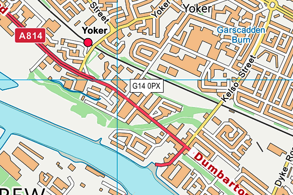 G14 0PX map - OS VectorMap District (Ordnance Survey)