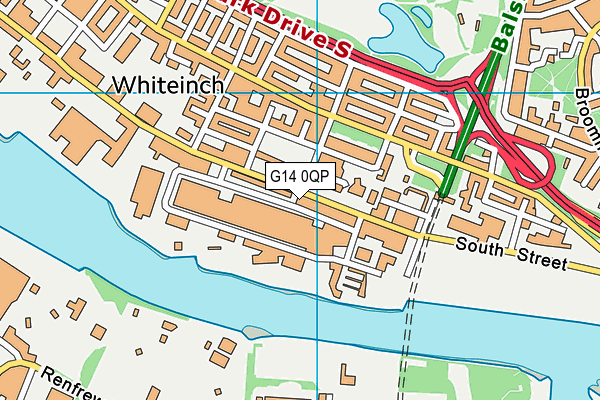 G14 0QP map - OS VectorMap District (Ordnance Survey)