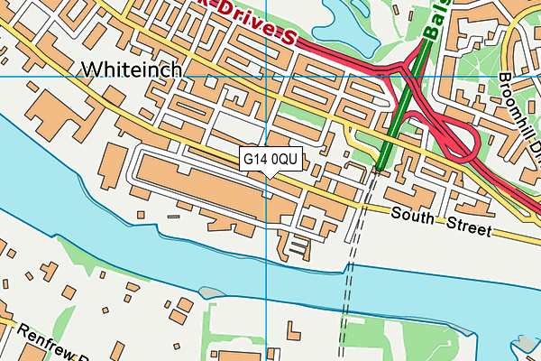 G14 0QU map - OS VectorMap District (Ordnance Survey)