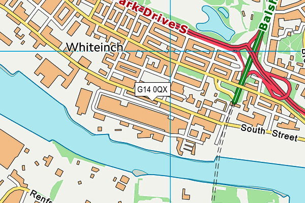 G14 0QX map - OS VectorMap District (Ordnance Survey)