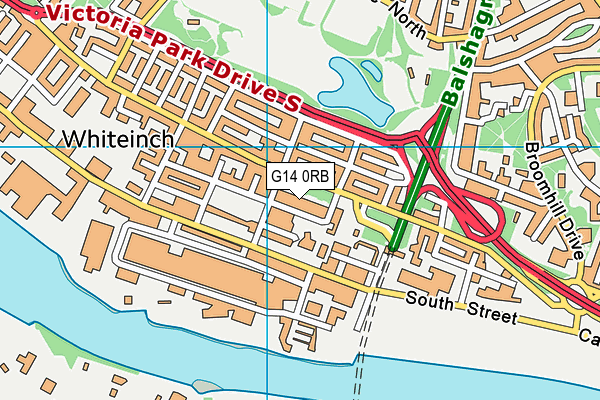 G14 0RB map - OS VectorMap District (Ordnance Survey)