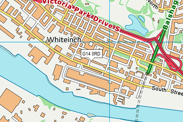 G14 0RD map - OS VectorMap District (Ordnance Survey)