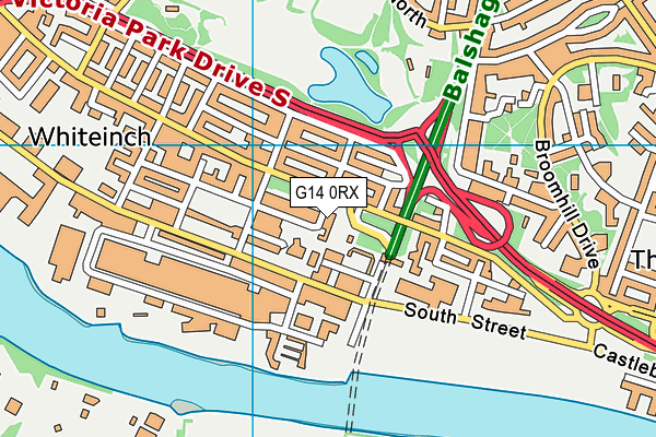 G14 0RX map - OS VectorMap District (Ordnance Survey)