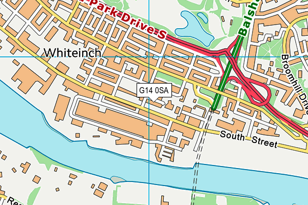 G14 0SA map - OS VectorMap District (Ordnance Survey)