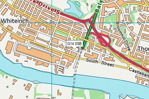 G14 0SB map - OS VectorMap District (Ordnance Survey)