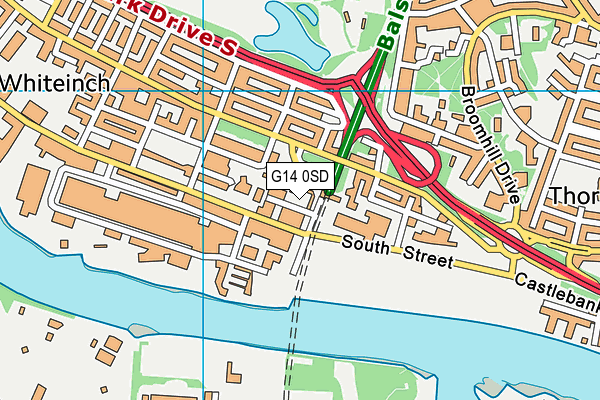 G14 0SD map - OS VectorMap District (Ordnance Survey)