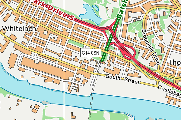 G14 0SN map - OS VectorMap District (Ordnance Survey)