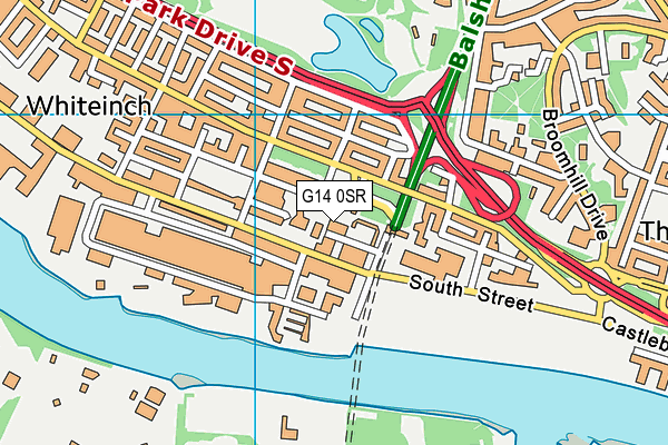 G14 0SR map - OS VectorMap District (Ordnance Survey)