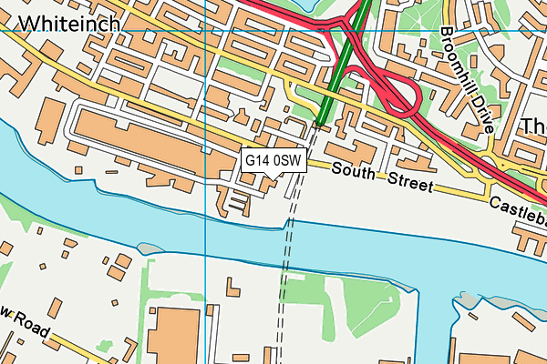 G14 0SW map - OS VectorMap District (Ordnance Survey)