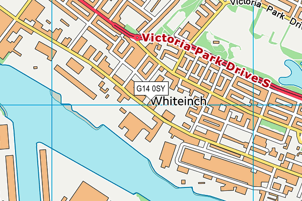 G14 0SY map - OS VectorMap District (Ordnance Survey)
