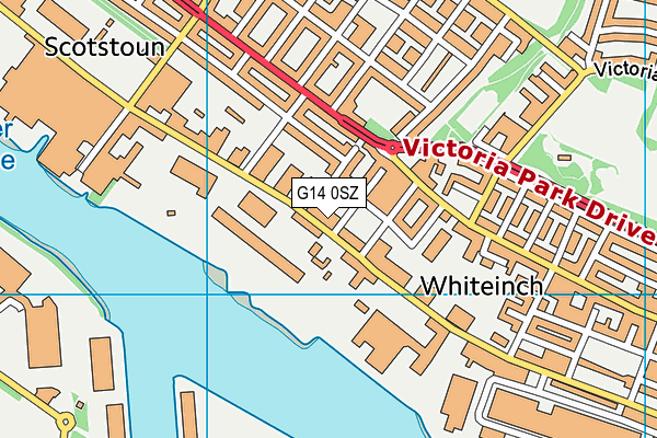 G14 0SZ map - OS VectorMap District (Ordnance Survey)
