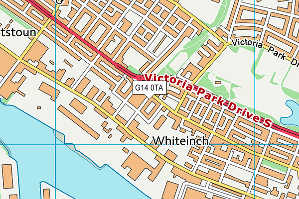G14 0TA map - OS VectorMap District (Ordnance Survey)