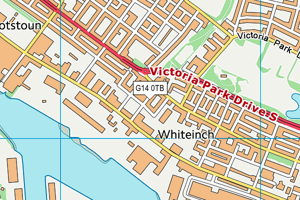 G14 0TB map - OS VectorMap District (Ordnance Survey)