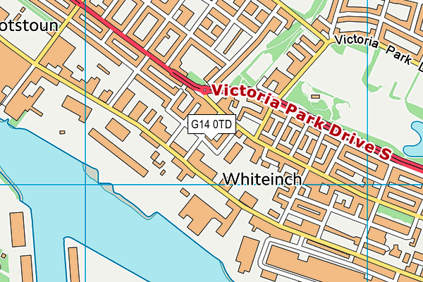 G14 0TD map - OS VectorMap District (Ordnance Survey)