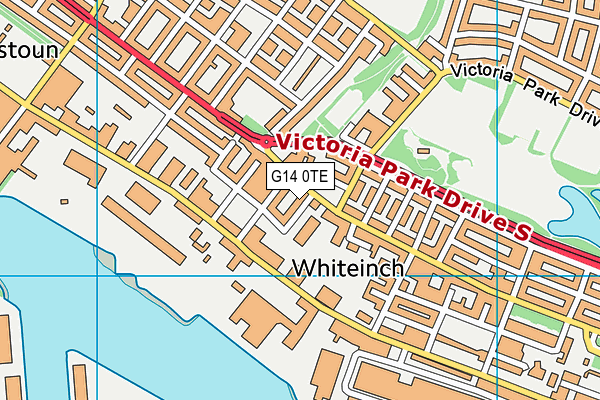 G14 0TE map - OS VectorMap District (Ordnance Survey)
