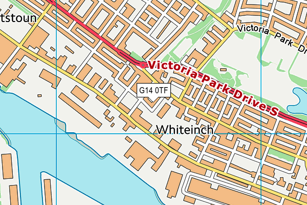 G14 0TF map - OS VectorMap District (Ordnance Survey)