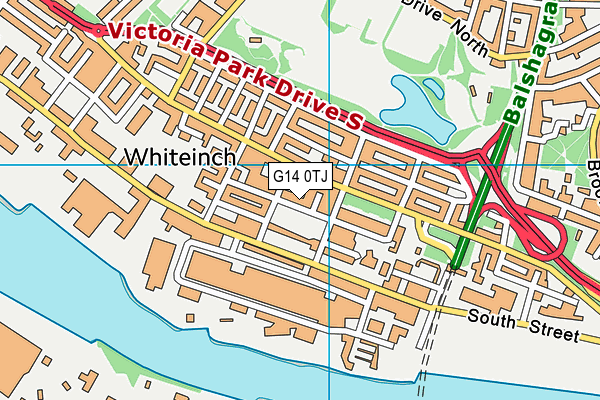 G14 0TJ map - OS VectorMap District (Ordnance Survey)