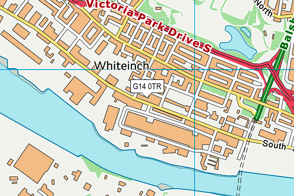 G14 0TR map - OS VectorMap District (Ordnance Survey)