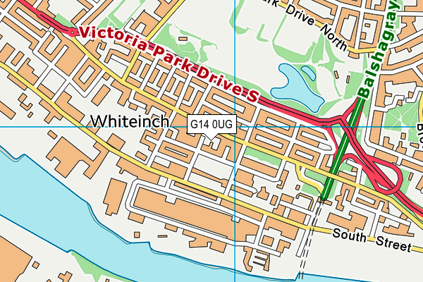 G14 0UG map - OS VectorMap District (Ordnance Survey)