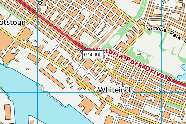 G14 0UL map - OS VectorMap District (Ordnance Survey)