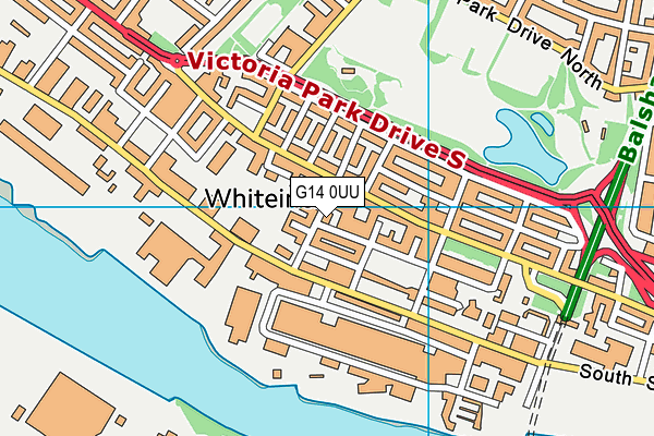 G14 0UU map - OS VectorMap District (Ordnance Survey)