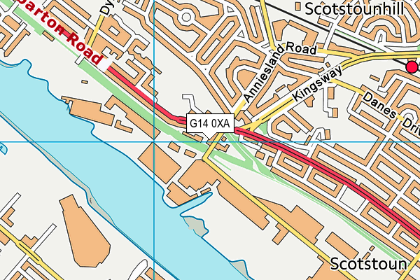 G14 0XA map - OS VectorMap District (Ordnance Survey)