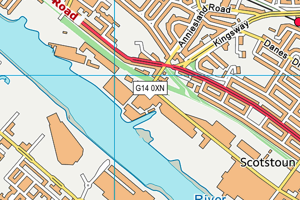 G14 0XN map - OS VectorMap District (Ordnance Survey)