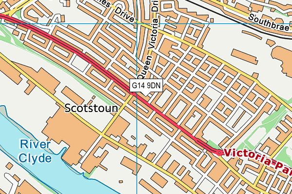 G14 9DN map - OS VectorMap District (Ordnance Survey)