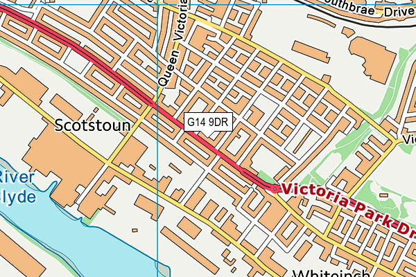 G14 9DR map - OS VectorMap District (Ordnance Survey)
