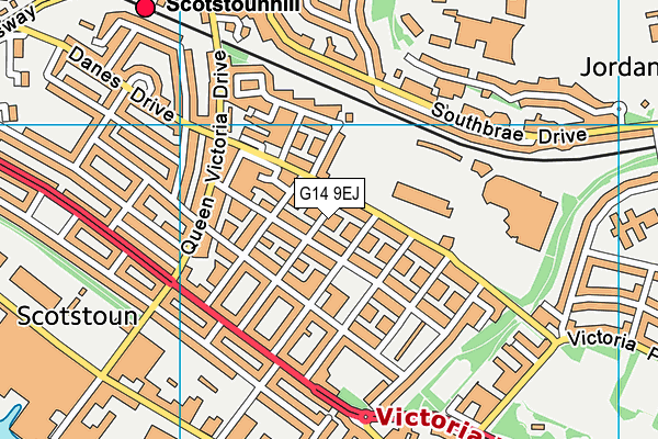 G14 9EJ map - OS VectorMap District (Ordnance Survey)