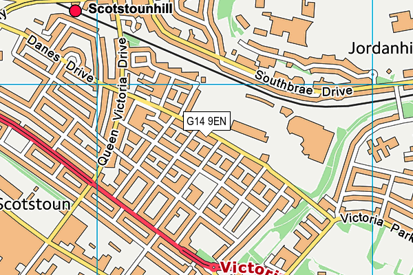 G14 9EN map - OS VectorMap District (Ordnance Survey)