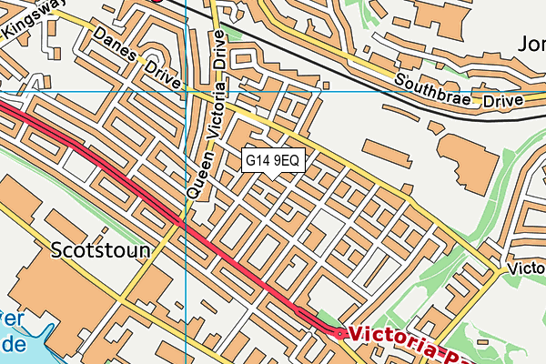 G14 9EQ map - OS VectorMap District (Ordnance Survey)