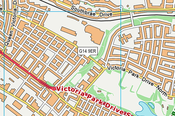 G14 9ER map - OS VectorMap District (Ordnance Survey)