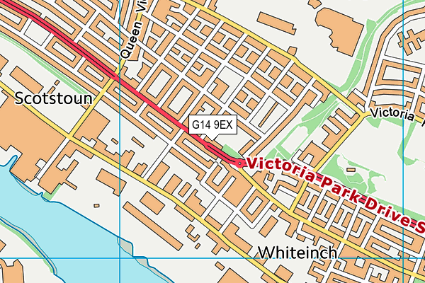 G14 9EX map - OS VectorMap District (Ordnance Survey)