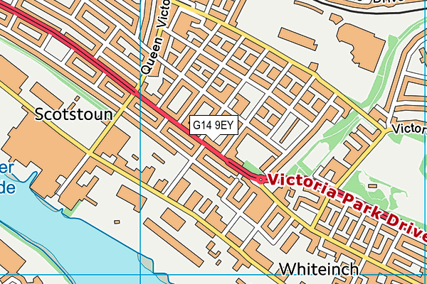 G14 9EY map - OS VectorMap District (Ordnance Survey)