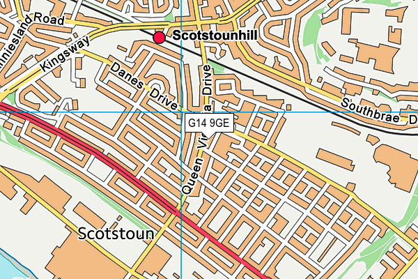 G14 9GE map - OS VectorMap District (Ordnance Survey)