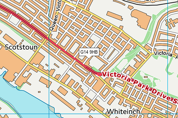 G14 9HB map - OS VectorMap District (Ordnance Survey)