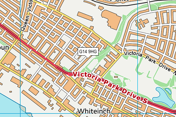 G14 9HG map - OS VectorMap District (Ordnance Survey)