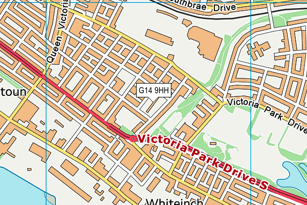 G14 9HH map - OS VectorMap District (Ordnance Survey)