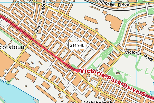 G14 9HL map - OS VectorMap District (Ordnance Survey)