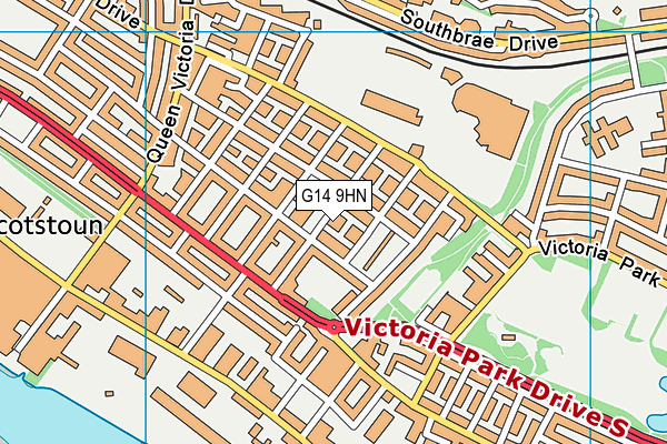 G14 9HN map - OS VectorMap District (Ordnance Survey)