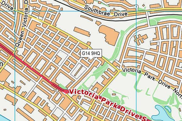 G14 9HQ map - OS VectorMap District (Ordnance Survey)