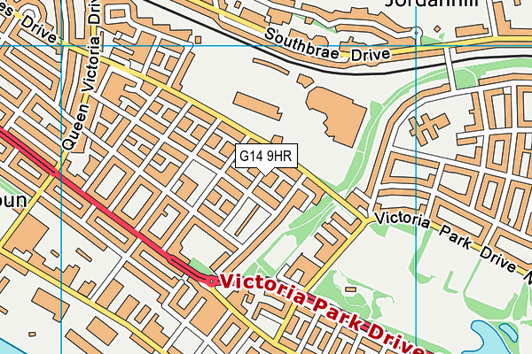 G14 9HR map - OS VectorMap District (Ordnance Survey)