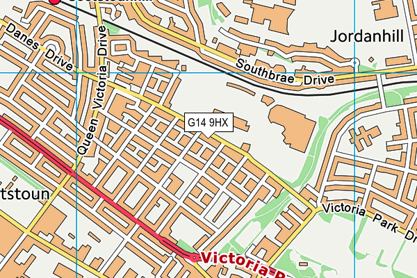 G14 9HX map - OS VectorMap District (Ordnance Survey)