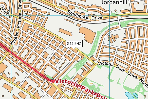 G14 9HZ map - OS VectorMap District (Ordnance Survey)