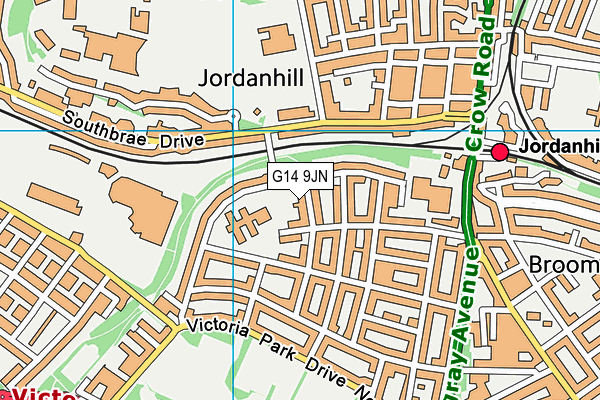 G14 9JN map - OS VectorMap District (Ordnance Survey)