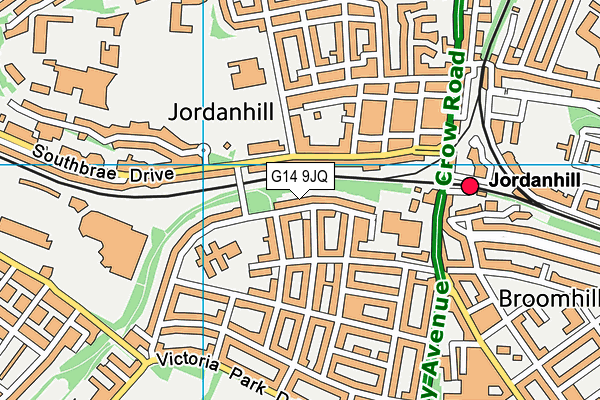G14 9JQ map - OS VectorMap District (Ordnance Survey)