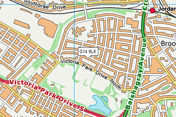 G14 9LX map - OS VectorMap District (Ordnance Survey)