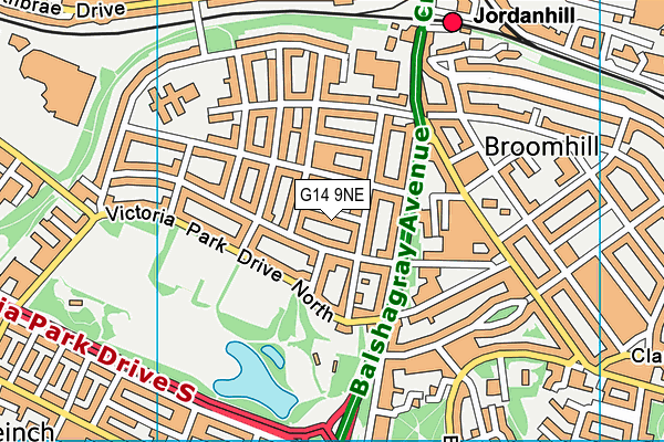 G14 9NE map - OS VectorMap District (Ordnance Survey)