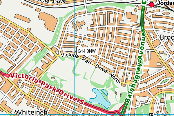 G14 9NW map - OS VectorMap District (Ordnance Survey)